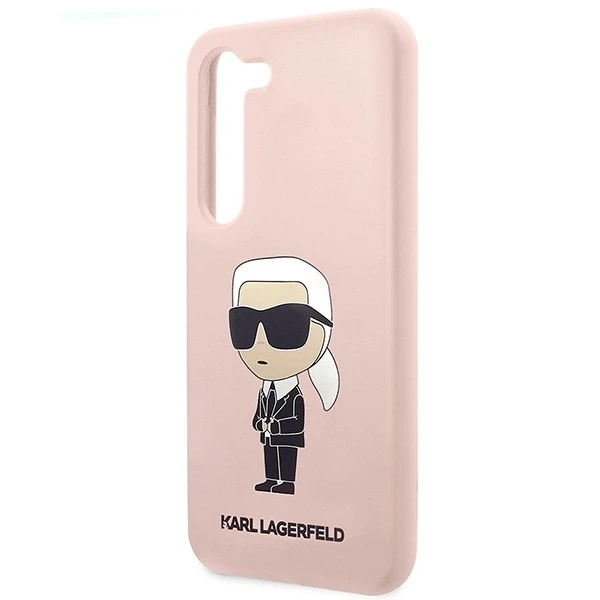 Karl Lagerfeld KLHCS23MSNIKBCP S23+ S916 kietas dėklas rožinės spalvos Silicone Ikonik