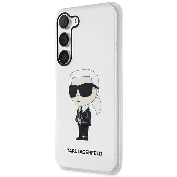 Karl Lagerfeld dėklas, skirtas Samsung Galaxy S23 KLHCS23SHNIKTCT permatomas HC IML NFT Ikonik