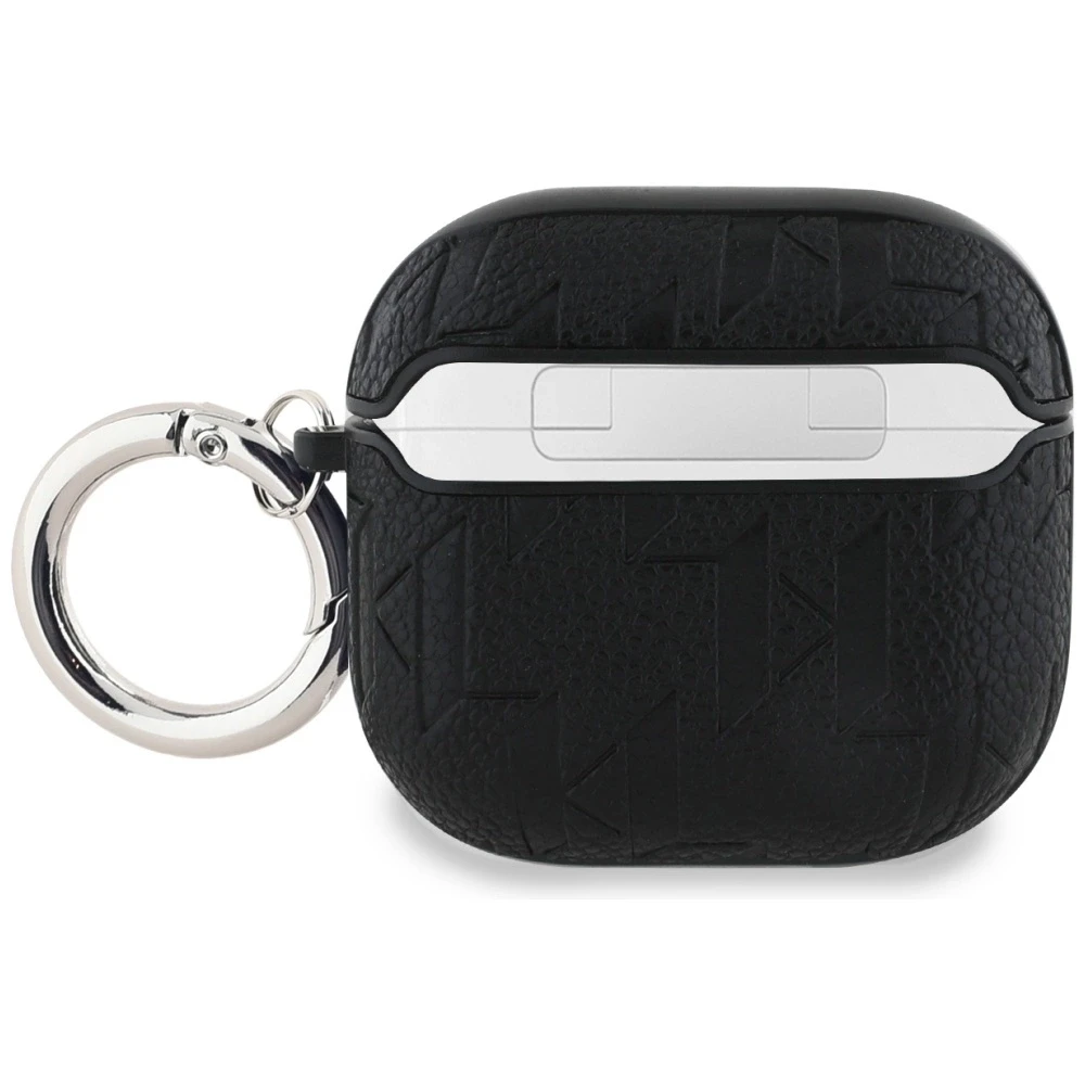 Karl Lagerfeld Monogram Karl & Choupette dėklas AirPods 4 juodos spalvos