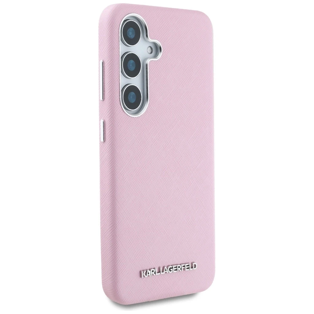 Dėklas Karl Lagerfeld Saffiano Full Wrapped Elongated Metal Logo MagSafe Samsung Galaxy S25+