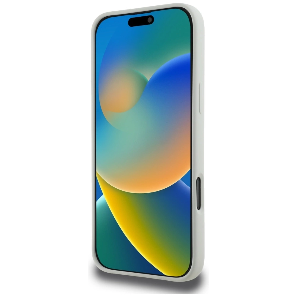 Dėklas Karl Lagerfeld Liquid silikoninis K&CH Heads MagSafe Apple iPhone 16 Pro rusvai gelsvas