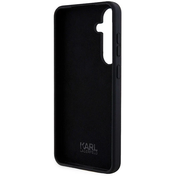 Karl Lagerfeld KLHCS24MSNIKBCK S24+ S926 kietas dėklas juodos spalvos Silicone Ikonik