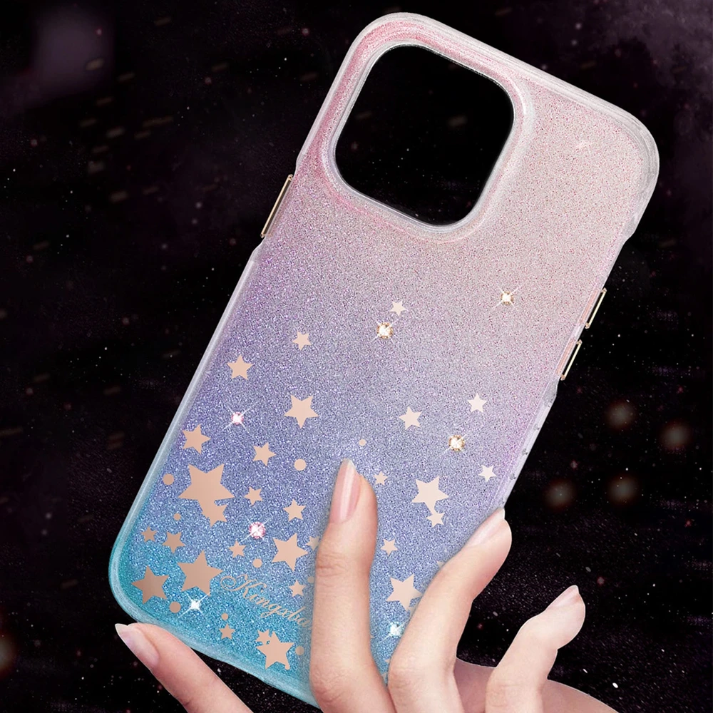 Dėklas Kingxbar Heart Star serijos iPhone 14 Plus su zodiako žvaigždėmis