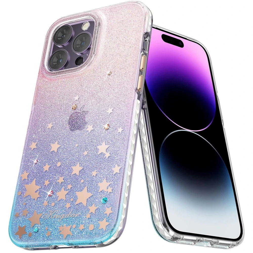 Dėklas Kingxbar Heart Star serijos iPhone 14 Plus su zodiako žvaigždėmis