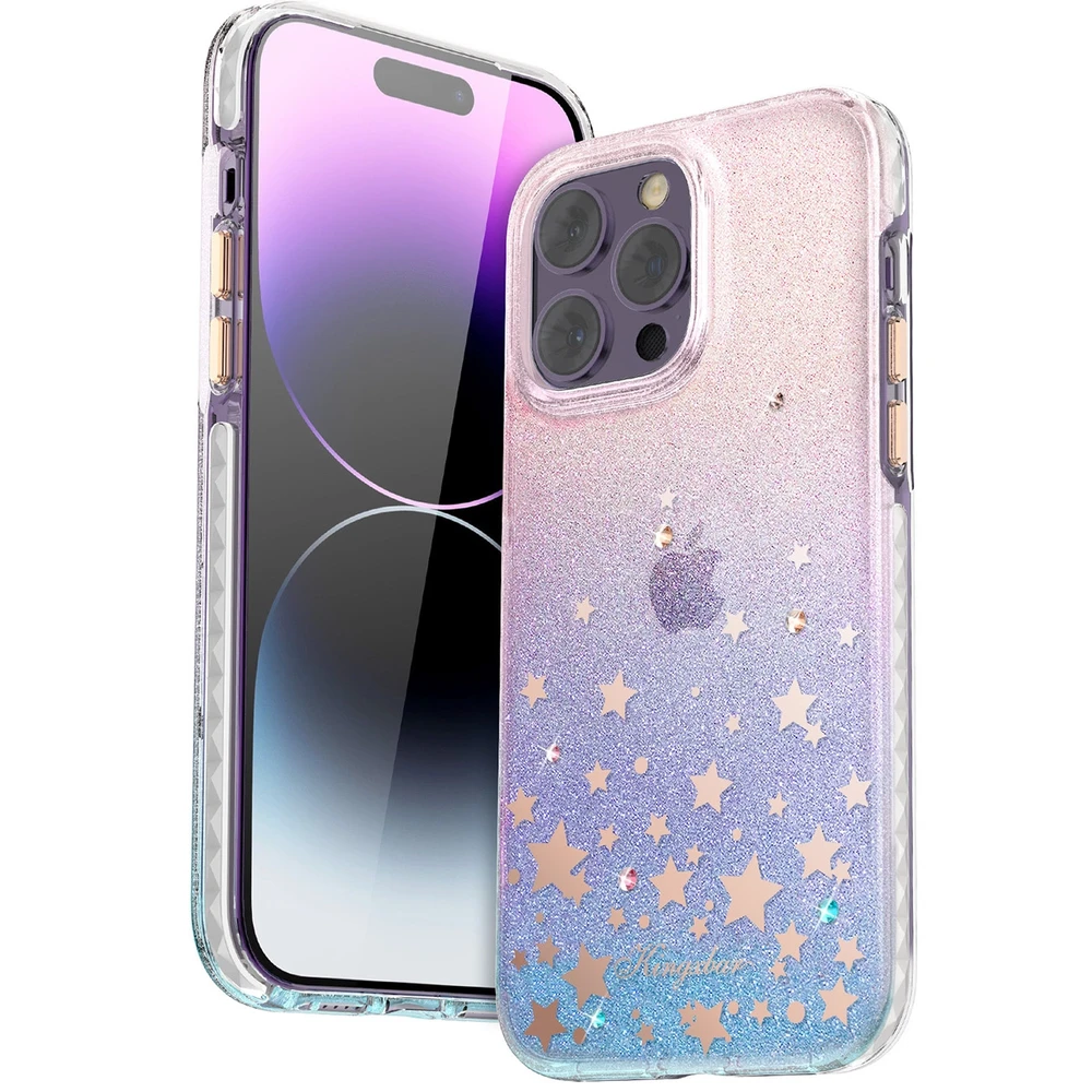 Dėklas Kingxbar Heart Star serijos iPhone 14 Plus su zodiako žvaigždėmis