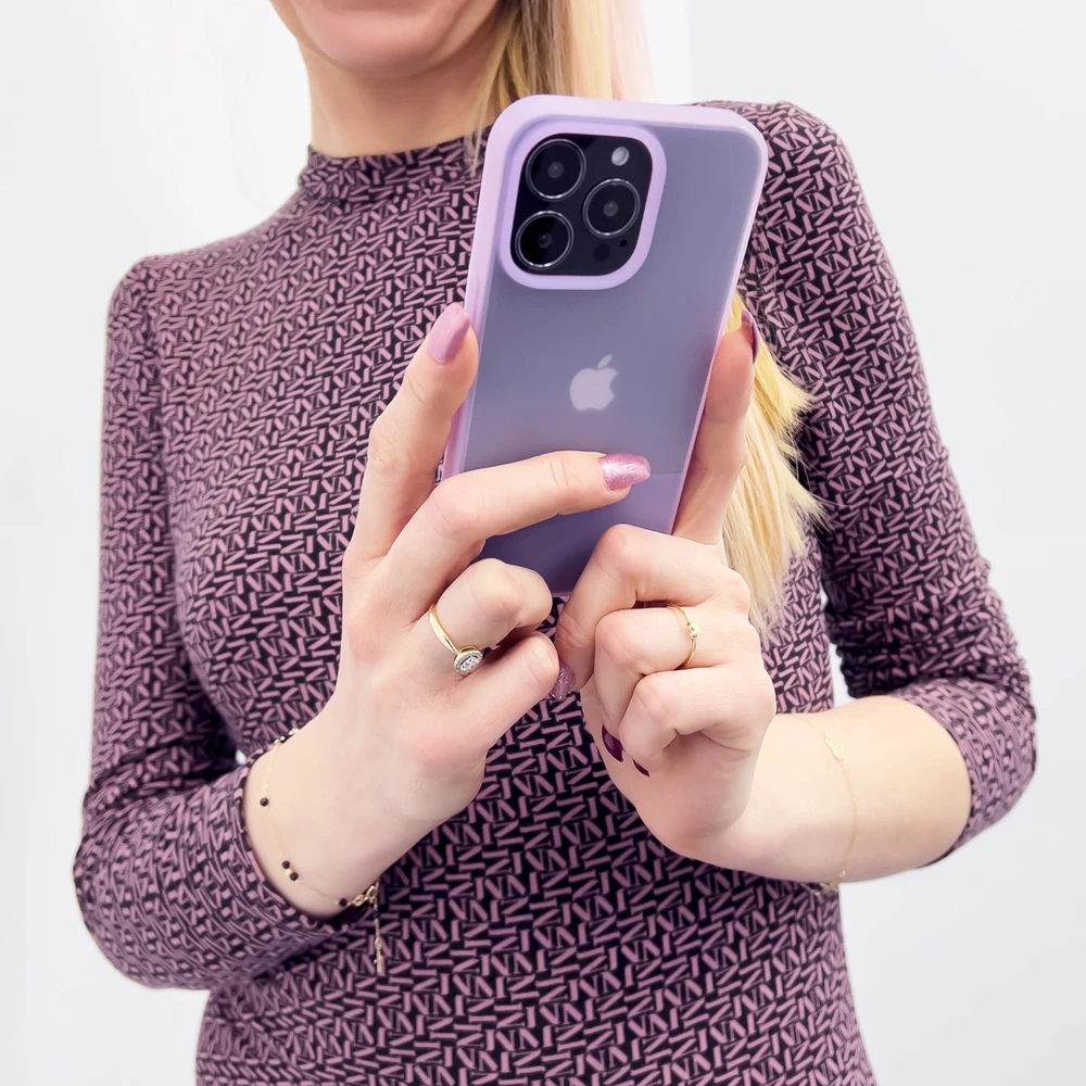 Kingxbar Plain Series Apple iPhone 13 Pro silikoninis dėklas telefonui rožinės spalvos