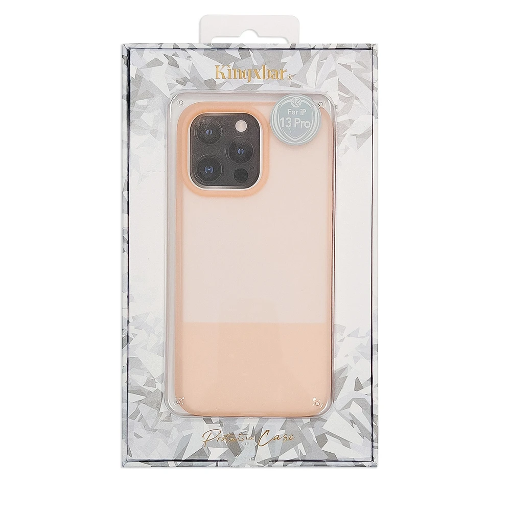 Kingxbar Plain Series Apple iPhone 13 Pro Max silikoninis dėklas telefonui rožinės spalvos