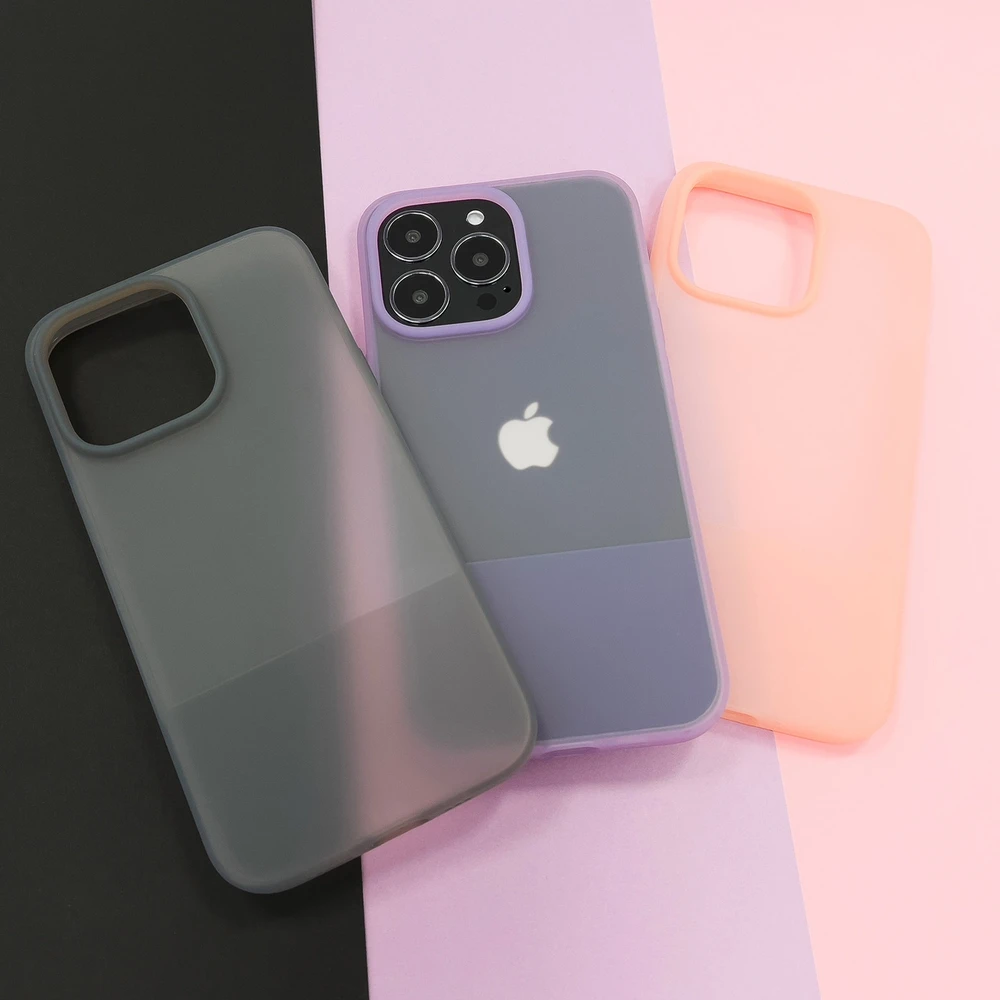Kingxbar Plain Series Apple iPhone 13 Pro Max silikoninis dėklas telefonui rožinės spalvos