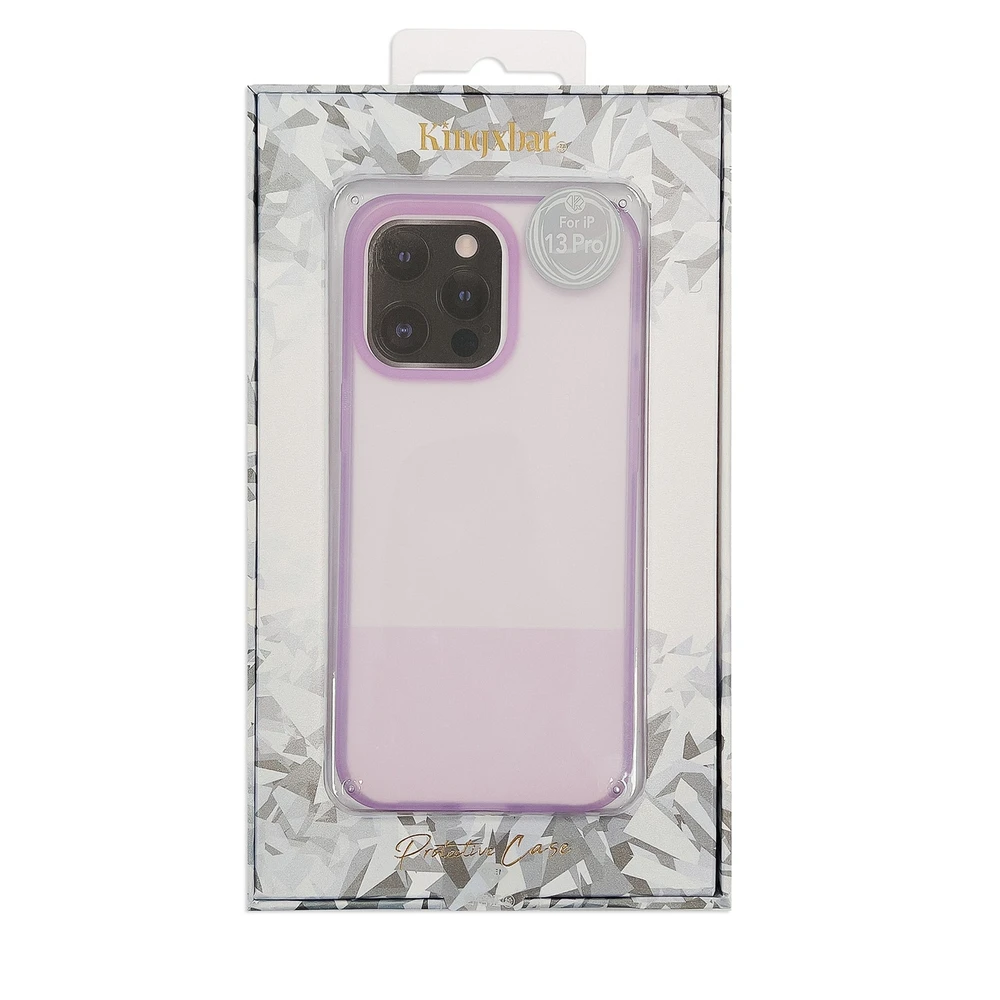 Kingxbar Plain Series Apple iPhone 13 Pro silikoninis dėklas telefonui violetinės spalvos