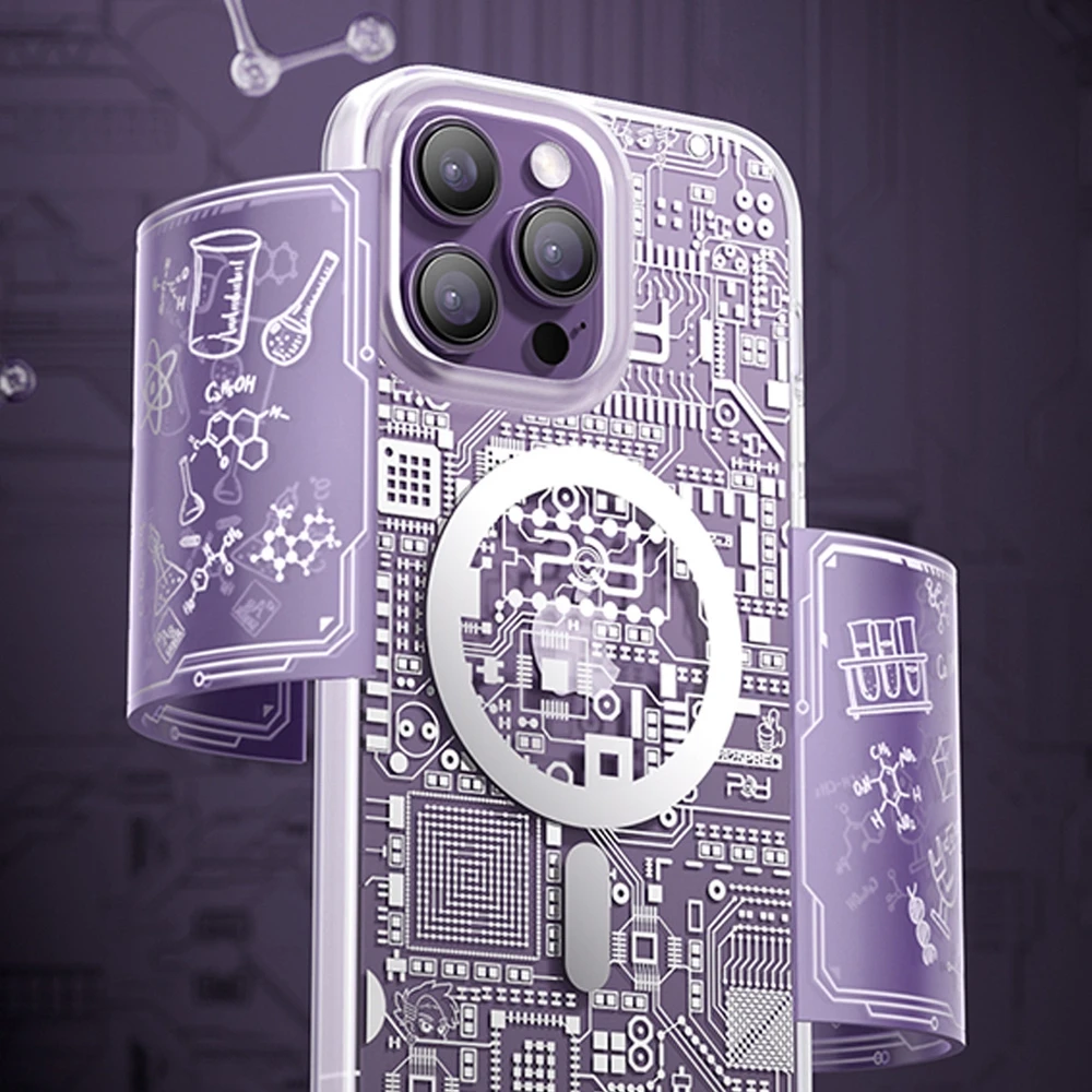 Dėklas Kingxbar PQY Geek Series magnetic iPhone 14 Plus MagSafe auksinis