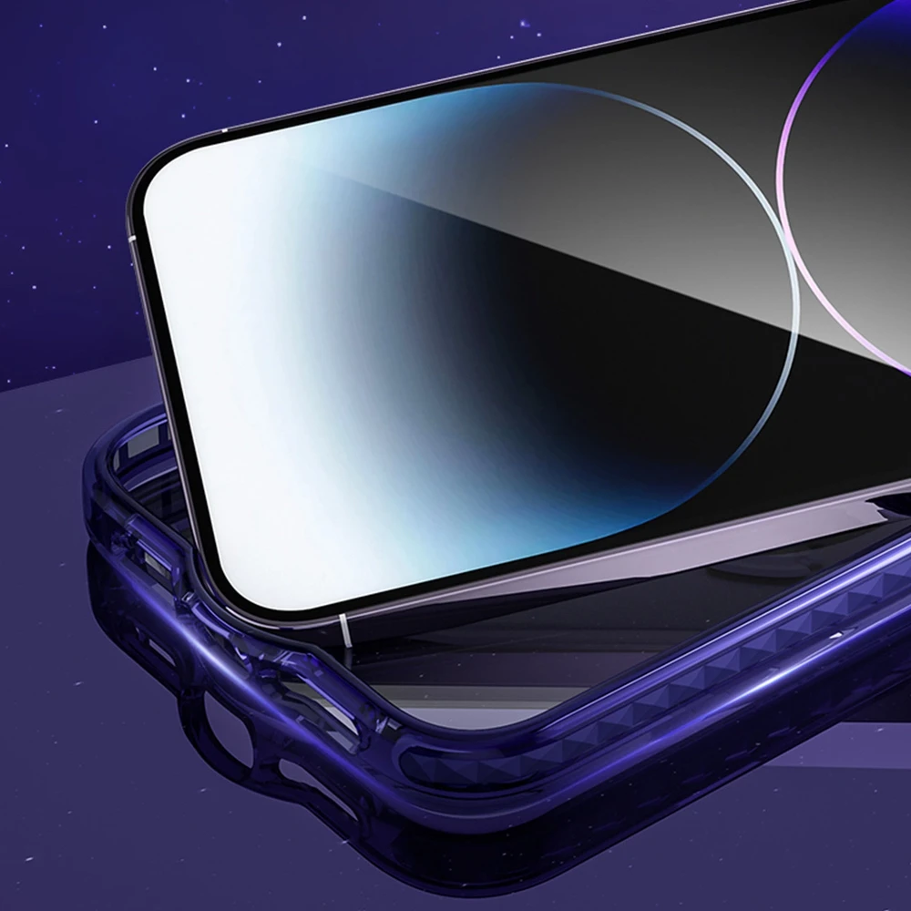 Kingxbar PQY Ice Crystal Series magnetic iPhone 14 Plus MagSafe dėklas telefonui sidabrinės spalvos