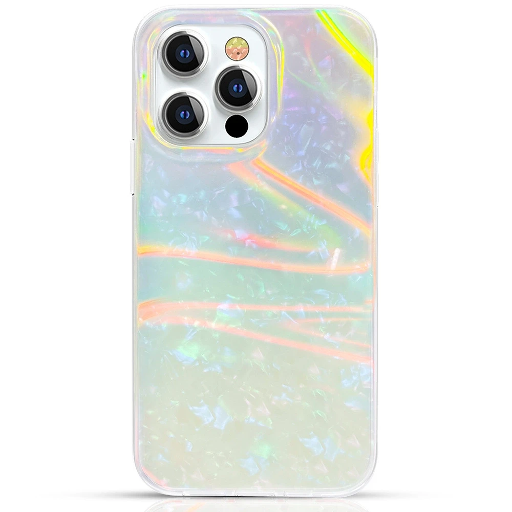 Kingxbar Shell Series luxury elegant phone dėklas telefonui Apple iPhone 13 Pro pearl-mint