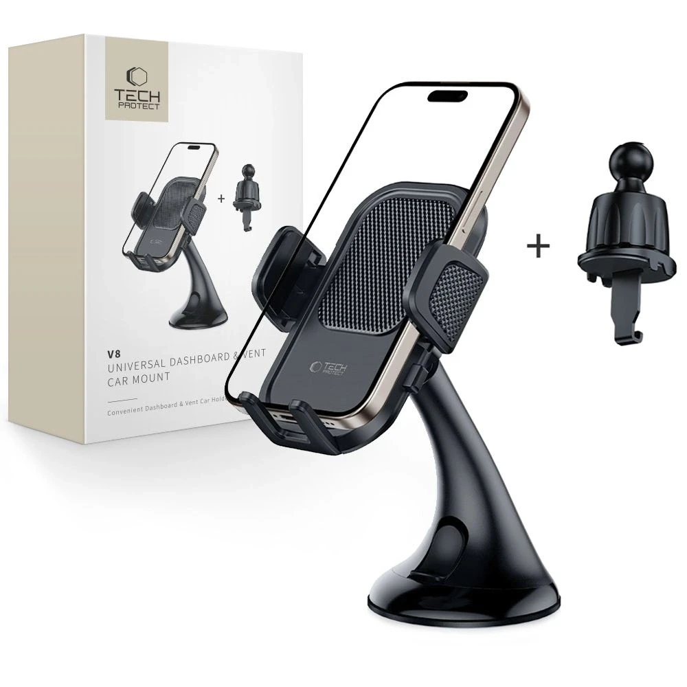 Automobilinis laikiklis Tech-Protect V8 – juodos spalvos