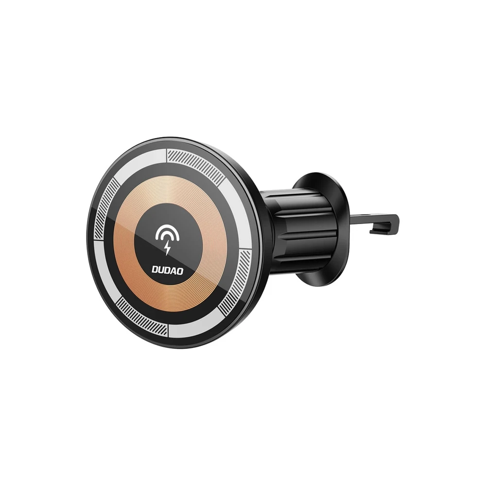 Magnetinis automobilinis laikiklis Dudao F12MAX+ su Qi indukciniu įkrovikliu, 15W (juodas)