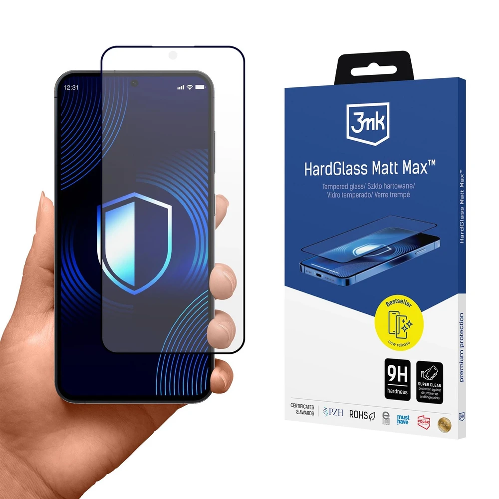 3MK HardGlass Matt Max grūdintas stiklas, skirtas Samsung Galaxy S25