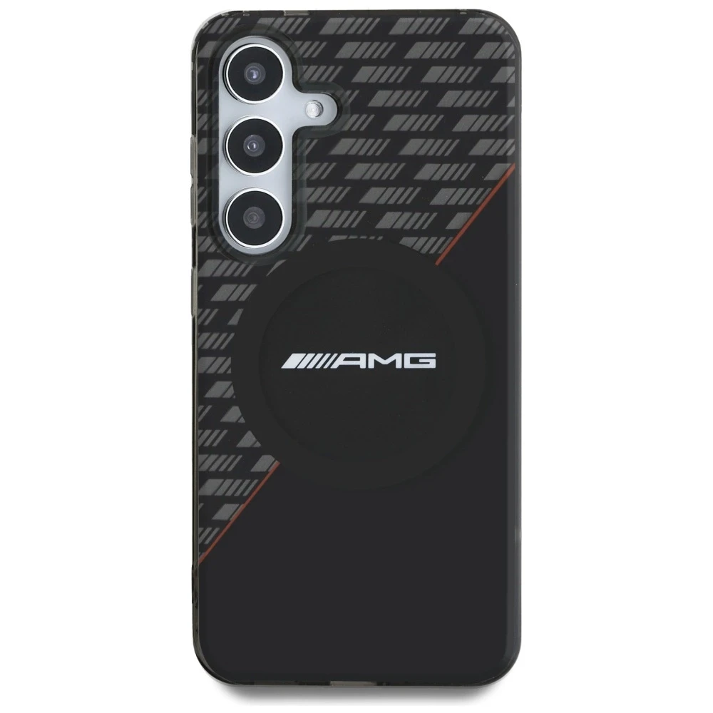 Mercedes Dėklas AMG Double Layer Rhombs MagSafe Samsung Galaxy S25+ juodos spalvos/red