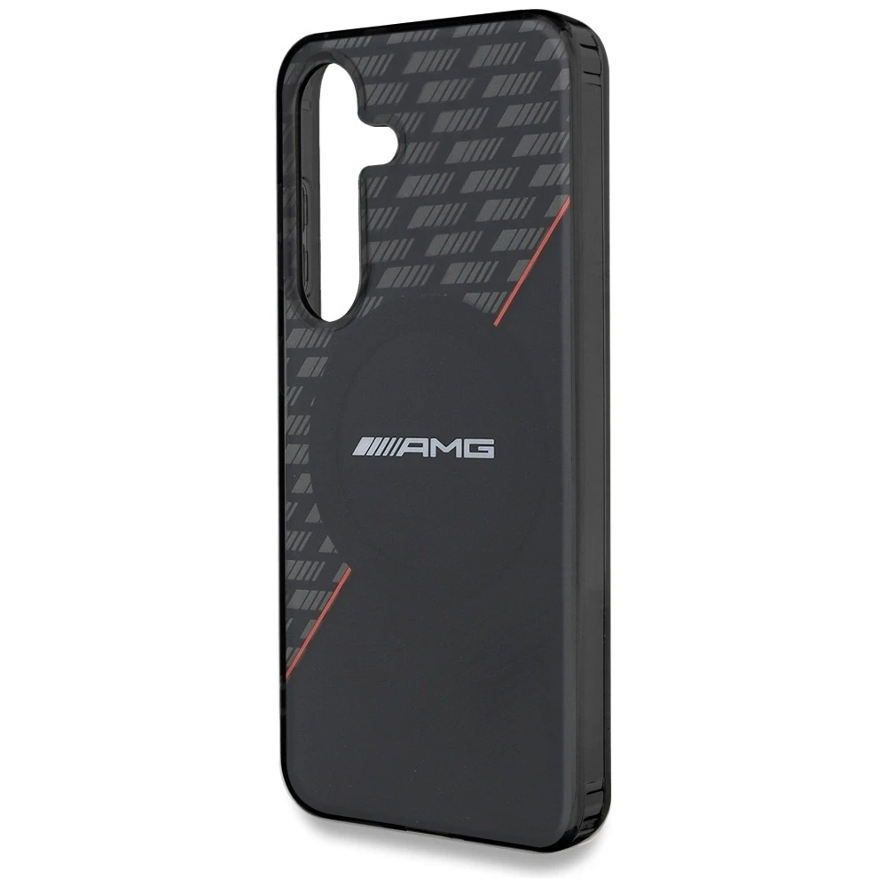 Mercedes Dėklas AMG Double Layer Rhombs MagSafe Samsung Galaxy S25+ juodos spalvos/red