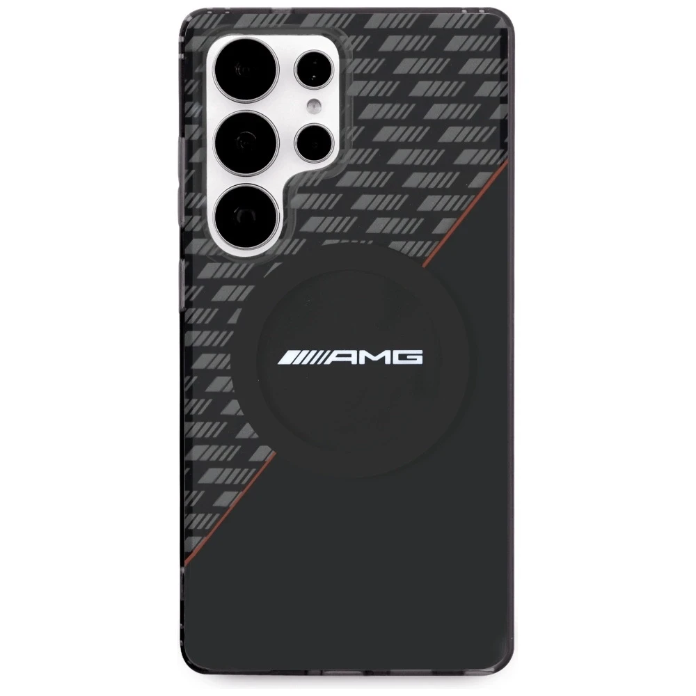 Mercedes Dėklas AMG Double Layer Rhombs MagSafe Samsung Galaxy S25 Ultra juodos spalvos/red