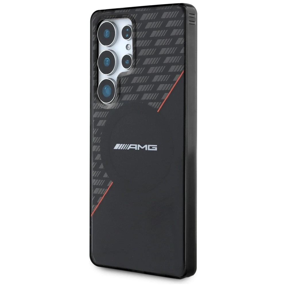 Mercedes Dėklas AMG Double Layer Rhombs MagSafe Samsung Galaxy S25 Ultra juodos spalvos/red