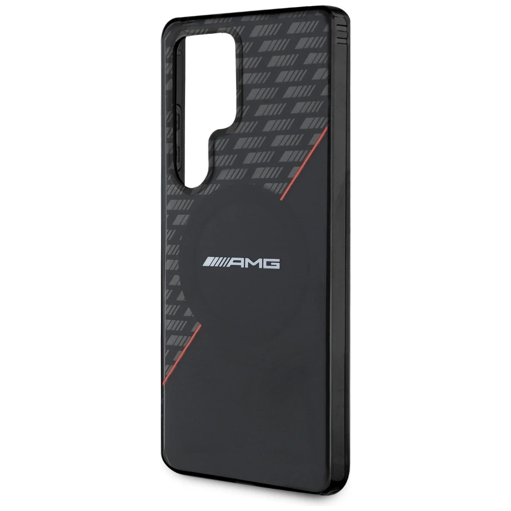 Mercedes Dėklas AMG Double Layer Rhombs MagSafe Samsung Galaxy S25 Ultra juodos spalvos/red