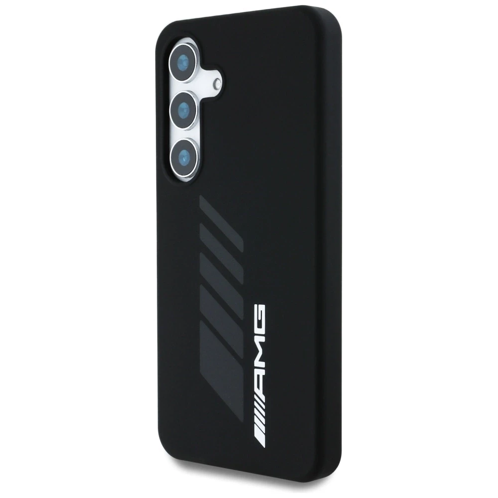 Mercedes Dėklas AMG Oversize Rhombs MagSafe Samsung Galaxy S25 juodos spalvos