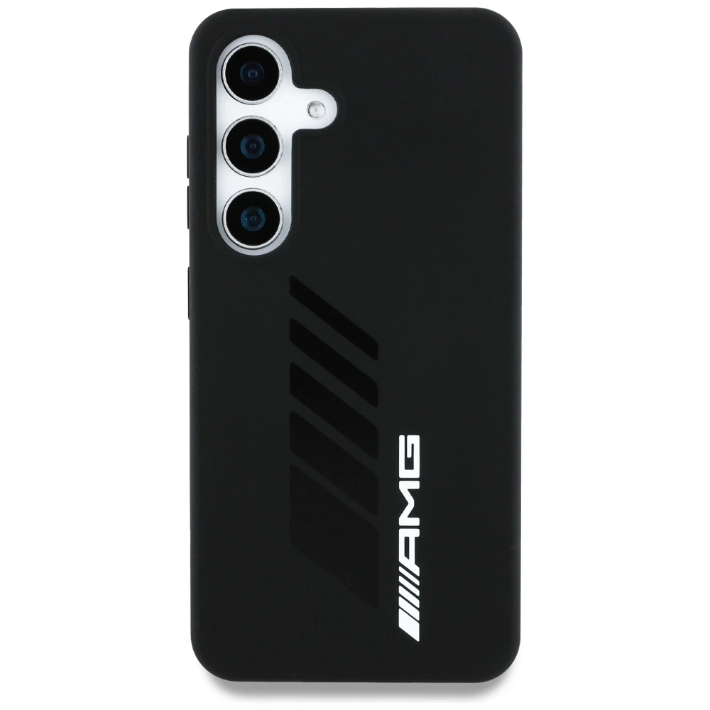 Mercedes Dėklas AMG Oversize Rhombs MagSafe Samsung Galaxy S25 juodos spalvos
