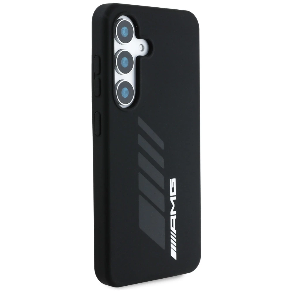 Mercedes Dėklas AMG Oversize Rhombs MagSafe Samsung Galaxy S25 juodos spalvos