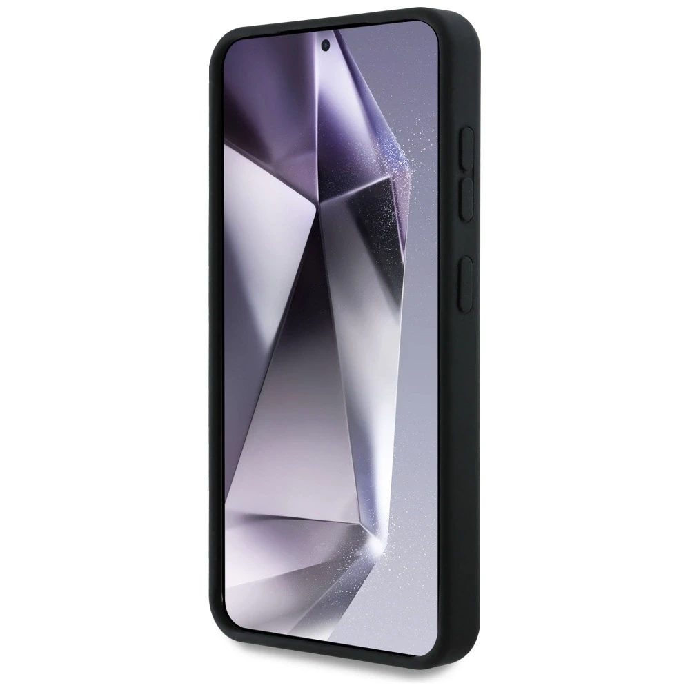 Mercedes Dėklas AMG Oversize Rhombs MagSafe Samsung Galaxy S25 juodos spalvos