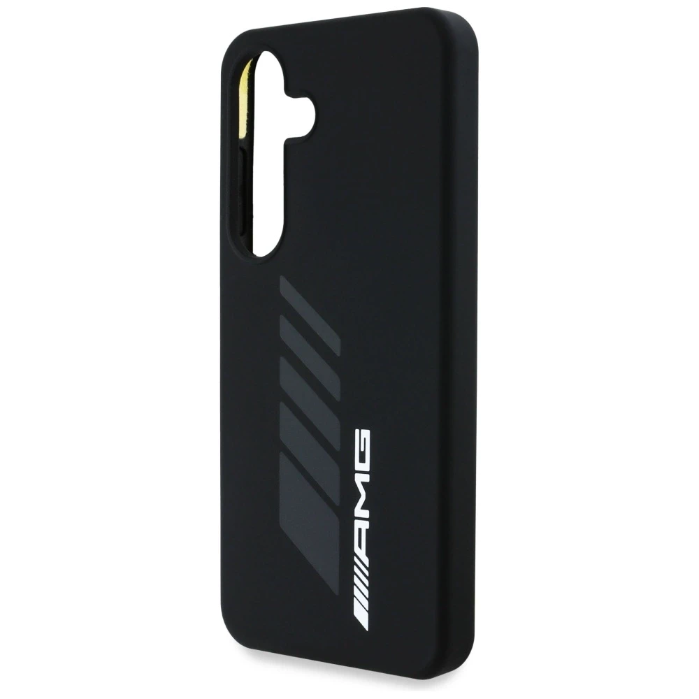 Mercedes Dėklas AMG Oversize Rhombs MagSafe Samsung Galaxy S25 juodos spalvos