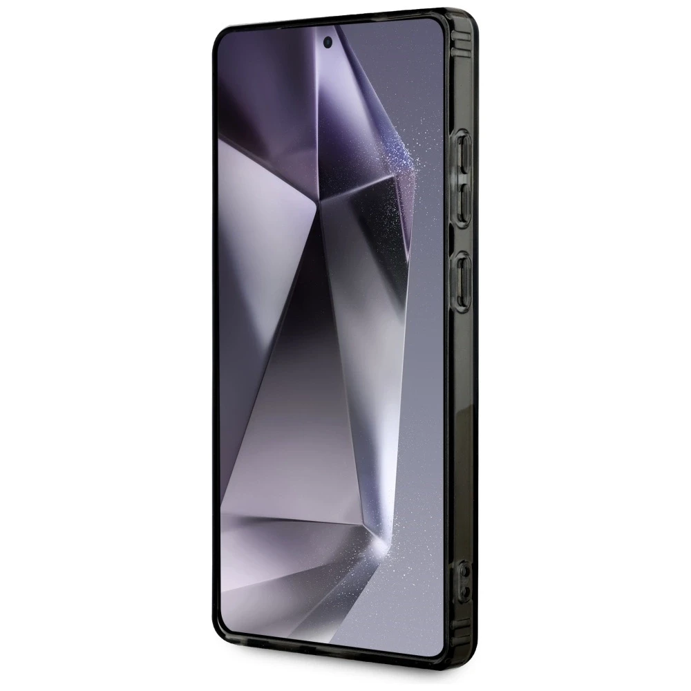 Mercedes Dėklas AMG skaidrus Rhombs MagSafe Samsung Galaxy S25 Ultra juodos spalvos