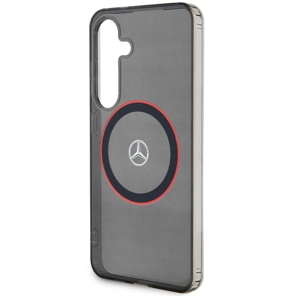 Mercedes MEHMS24S23HUORK S24 S921 juodos spalvos kietas dėklas Double Layer with Raudona MagSafe