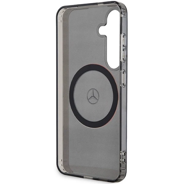 Mercedes MEHMS24S23HUORK S24 S921 juodos spalvos kietas dėklas Double Layer with Raudona MagSafe