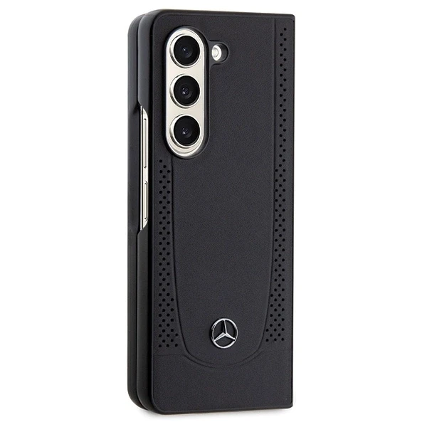Mercedes MEHCZFD5ARMBK Z Fold 5 F946 juodos spalvos kietas dėklas Leather Urban