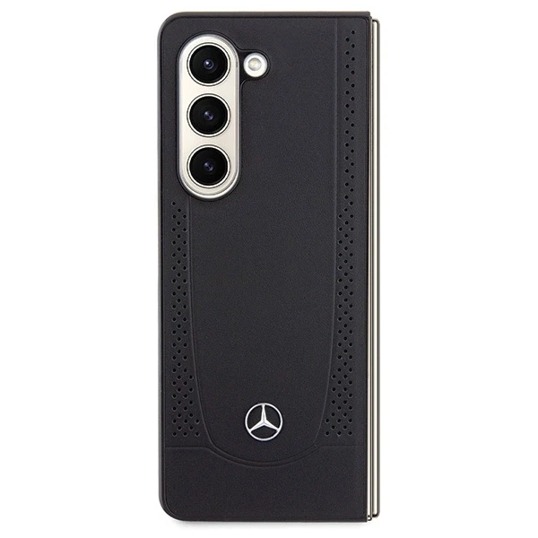 Mercedes MEHCZFD5ARMBK Z Fold 5 F946 juodos spalvos kietas dėklas Leather Urban