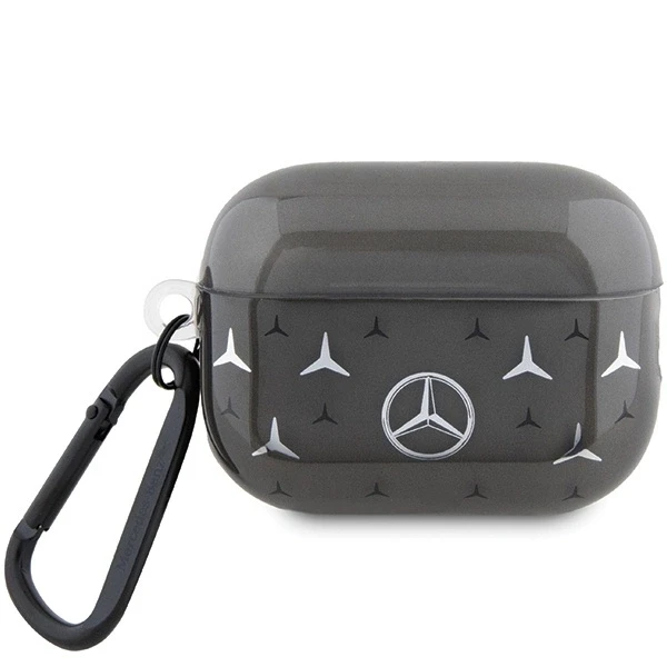 Mercedes MEAP28DPMGS AirPods Pro 2 (2022/2023) dėklas, juodos spalvos, su dideliu žvaigždės raštu