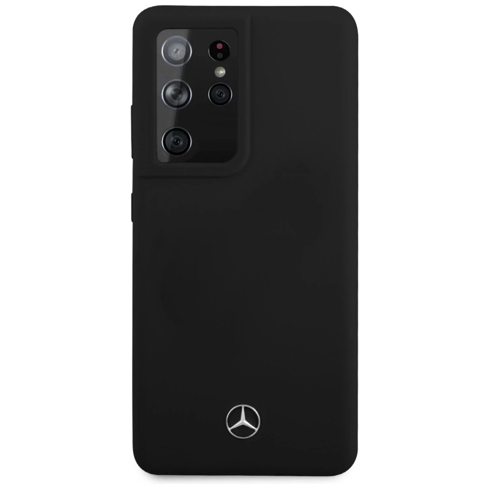 Mercedes MEHCS21LSILBK S21 Ultra G998 juodos spalvos kietas dėklas Silicone Line