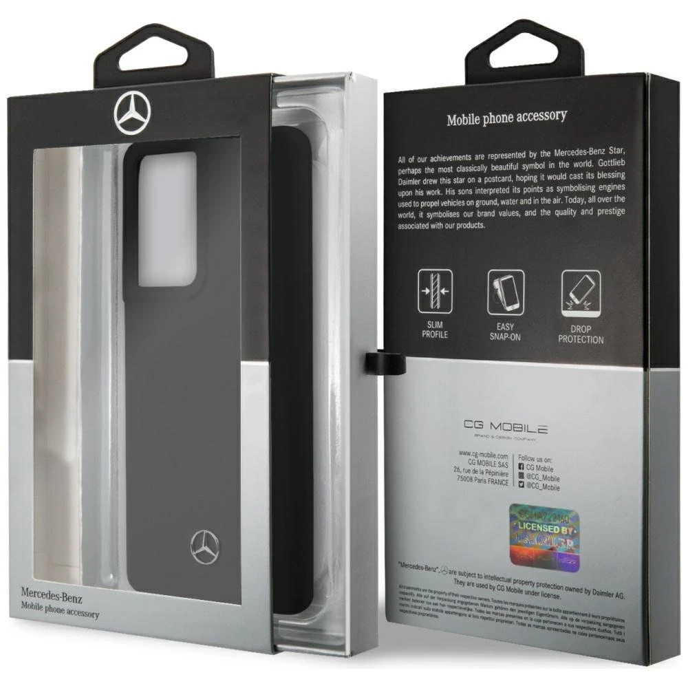 Mercedes MEHCS21LSILBK S21 Ultra G998 juodos spalvos kietas dėklas Silicone Line