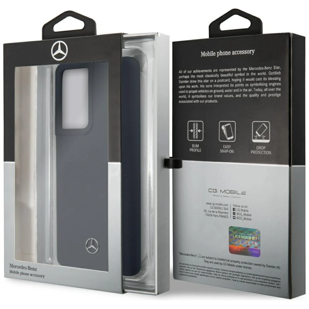 Mercedes MEHCS21LSILNA S21 Ultra G998 mėlynas kietas dėklas Silicone Line