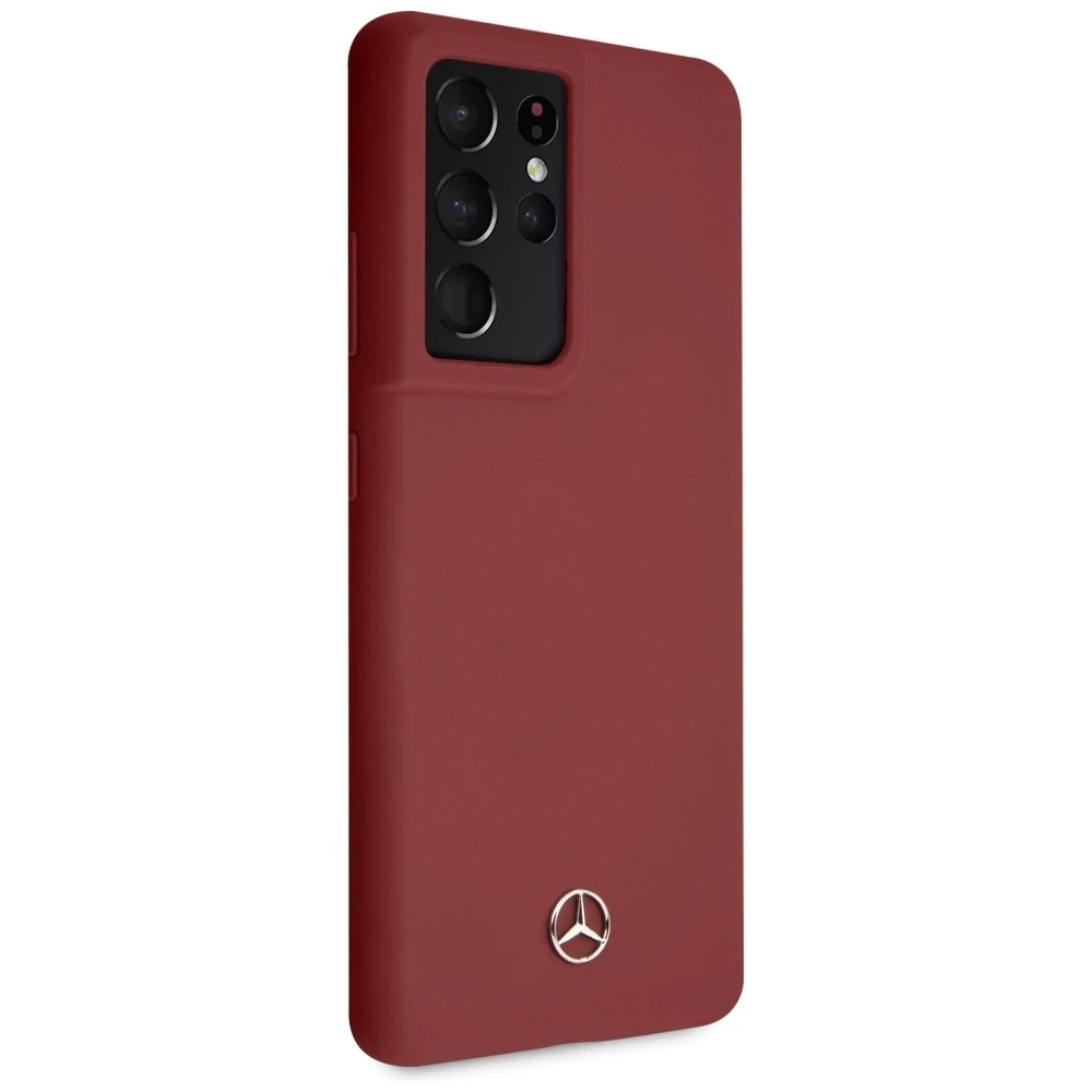 Mercedes MEHCS21LSILRE S21 Ultra G998 red kietas dėklas Silicone Line