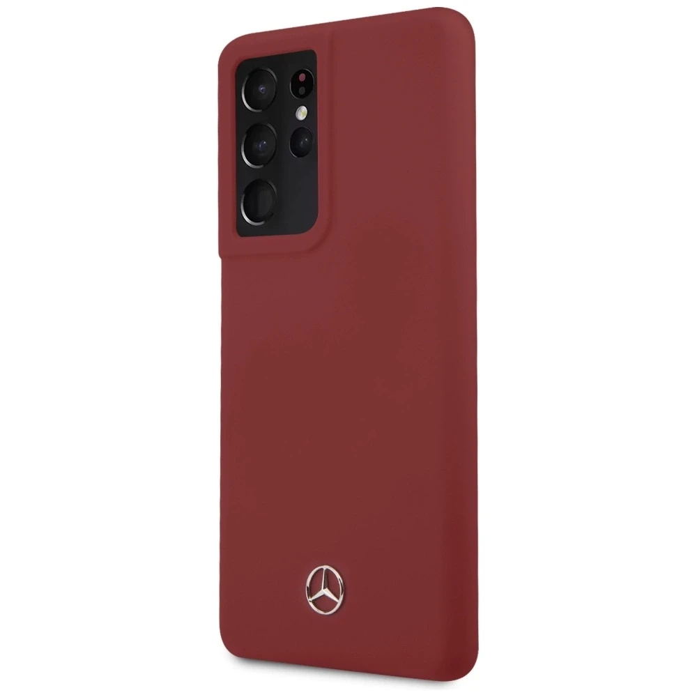 Mercedes MEHCS21LSILRE S21 Ultra G998 red kietas dėklas Silicone Line