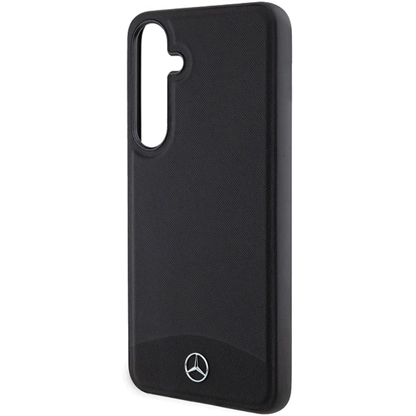 Mercedes MEHMS24S23RBARK S24 S921 juodos spalvos kietas dėklas Leather Textured & Plain MagSafe