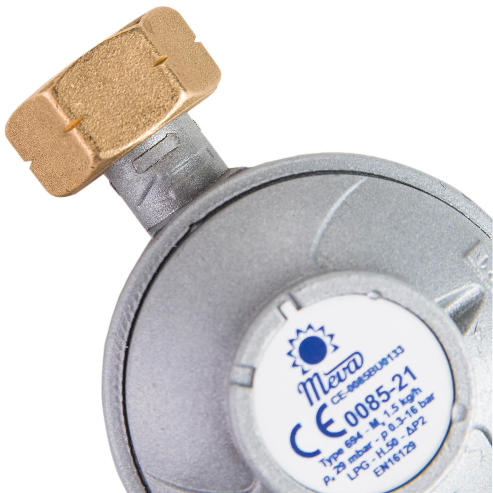 Meva Dujų slėgio reduktorius LPG dujų balionui 37mbar 1,5kg/h Type 694