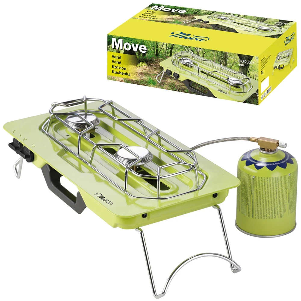meva MOVE stovyklavietė 2 degikliai dujinėms kasetėms + reguliuojamas degiklis 4,6kW
