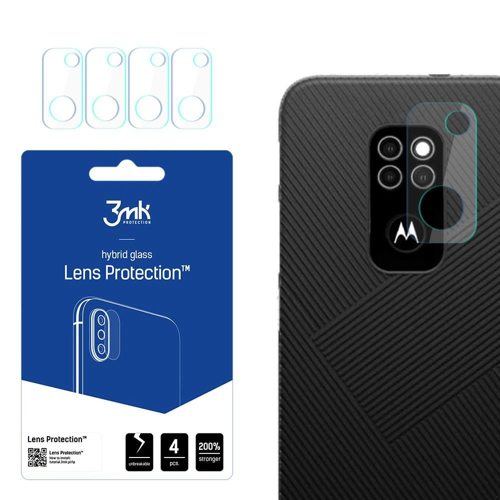 HIBRIDINIS STIKLAS 3MK LANKSTUS STIKLINIS OBJEKTYVAS MOTOROLA DEFY 2021 FOTOAPARATUI 4 VNT.