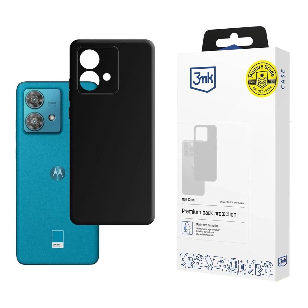 3MK Matt Dėklas Motorola Edge 40 Neo juodos spalvos