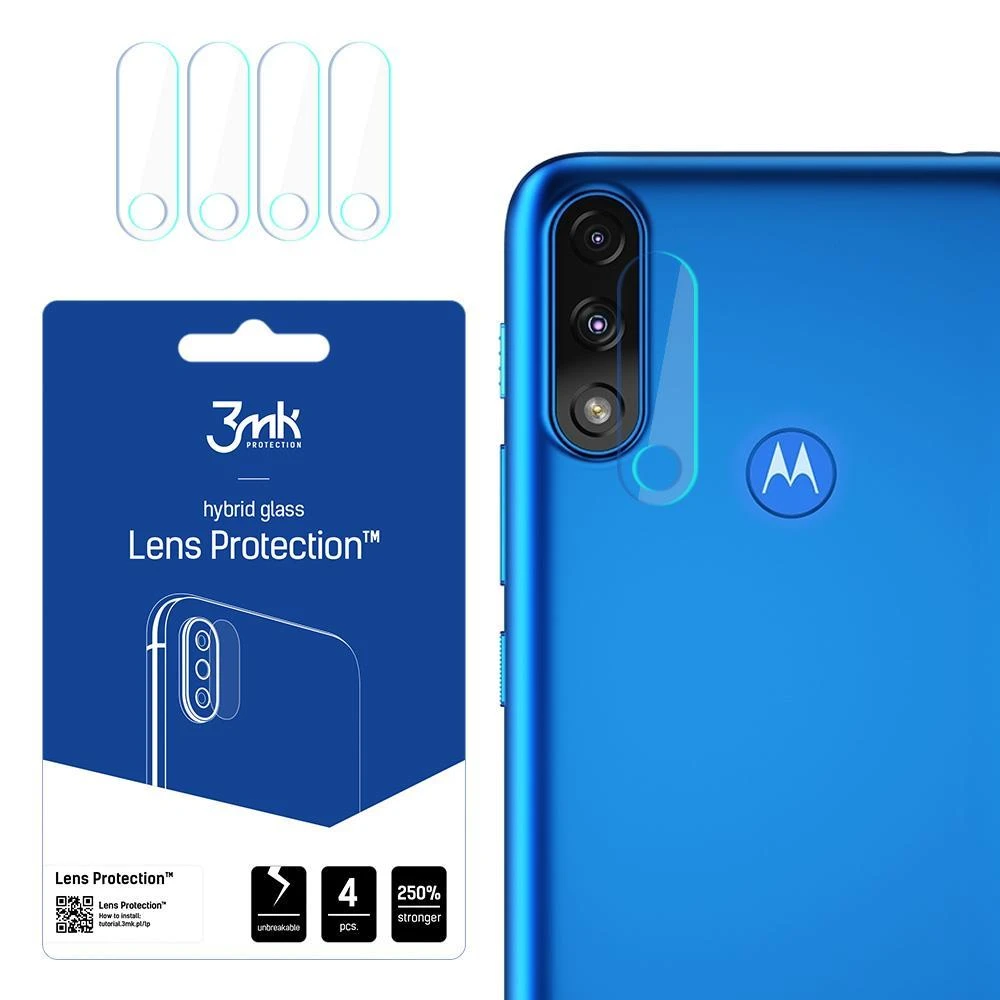 3MK objektyvo apsauga Motorola Moto E7 Power kameros objektyvo apsaugai, 4 dalys