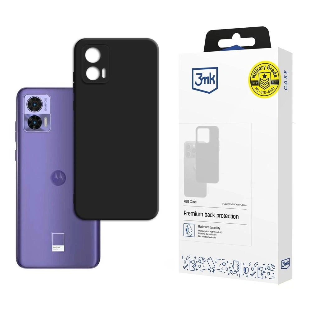 Motorola Moto Edge 30 Neo - 3mk Matt dėklas telefonui juodos spalvos