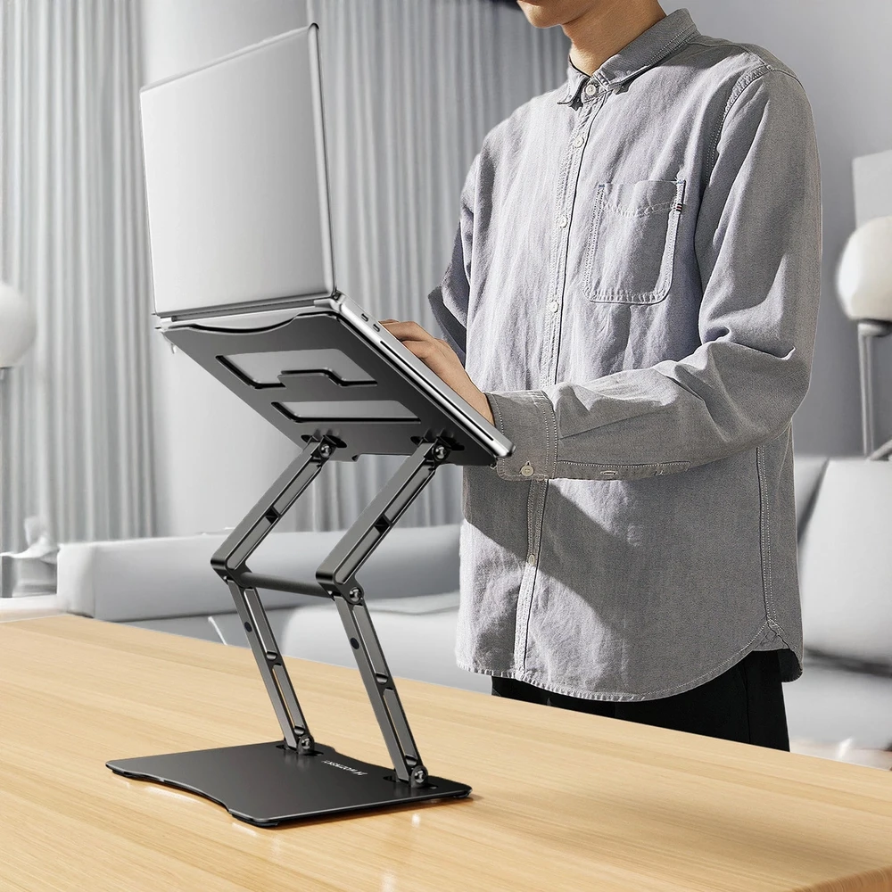 Wozinsky WRS-CPY75DSB nešiojamo kompiuterio stovas Aluminum – juodos spalvos