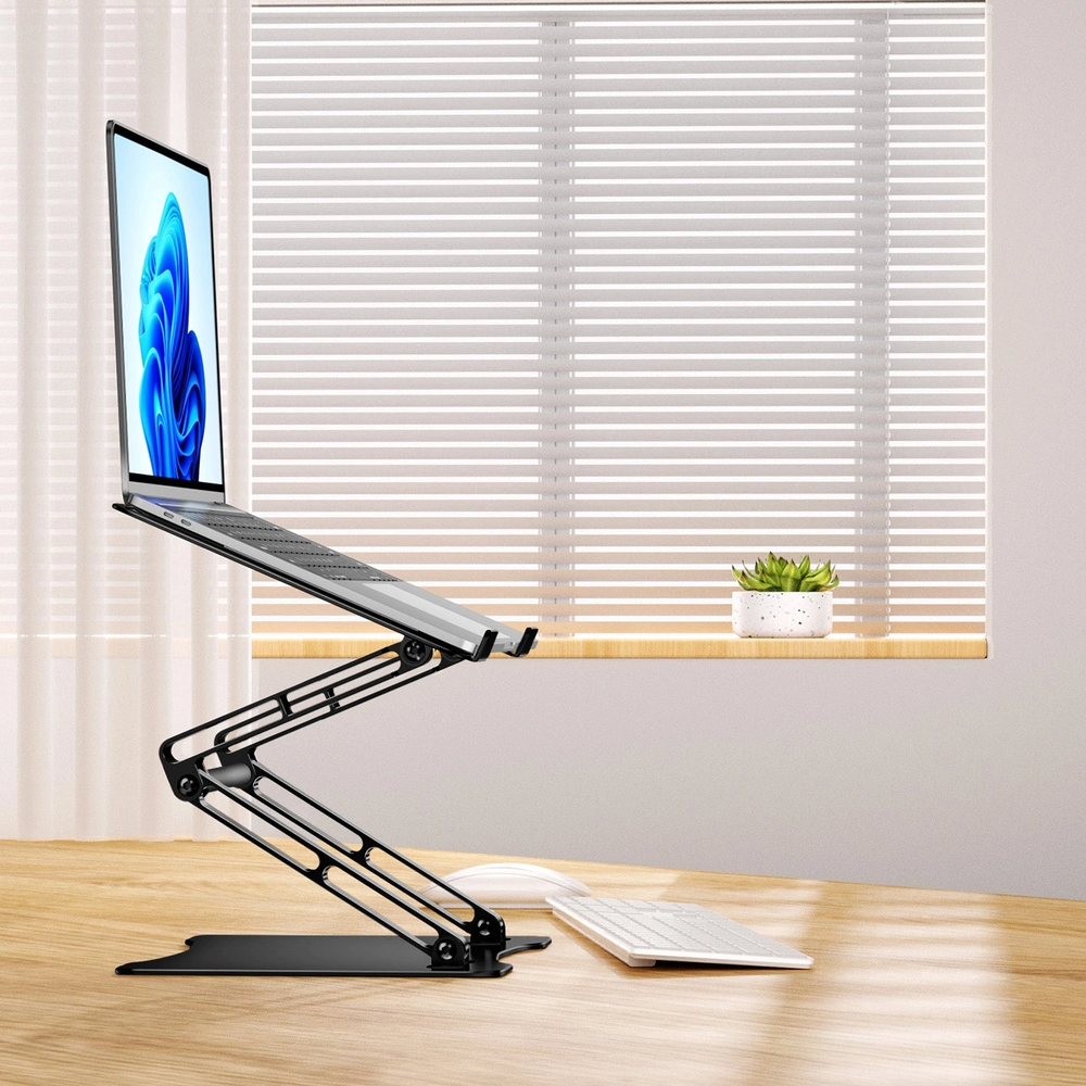 Nešiojamas kompiuteris stand Wozinsky WRS-CPY75DSB aluminum + Free! smartphone stand - juodas