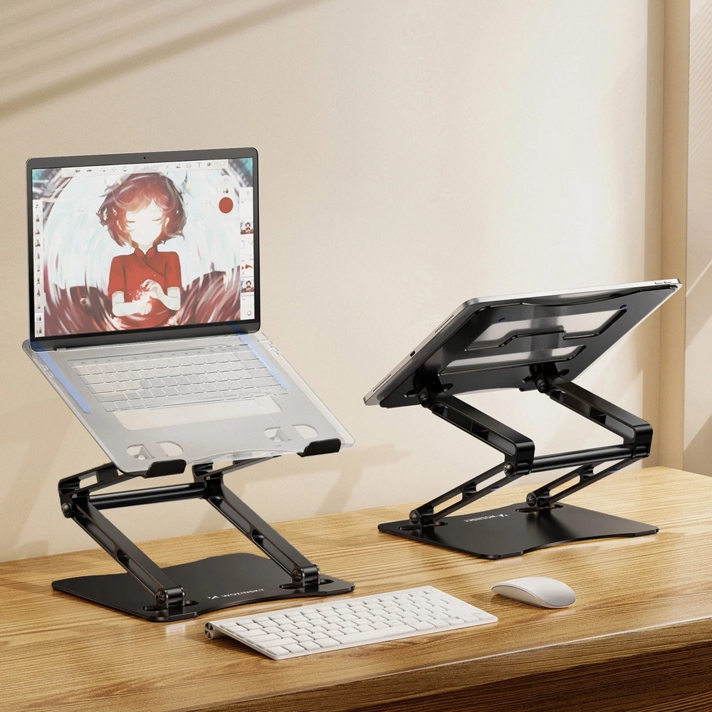 Wozinsky WRS-CPY75DSB nešiojamo kompiuterio stovas Aluminum – juodos spalvos